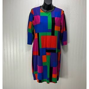 VINTAGE LAUREN RALPH LAUREN Color Block Dress